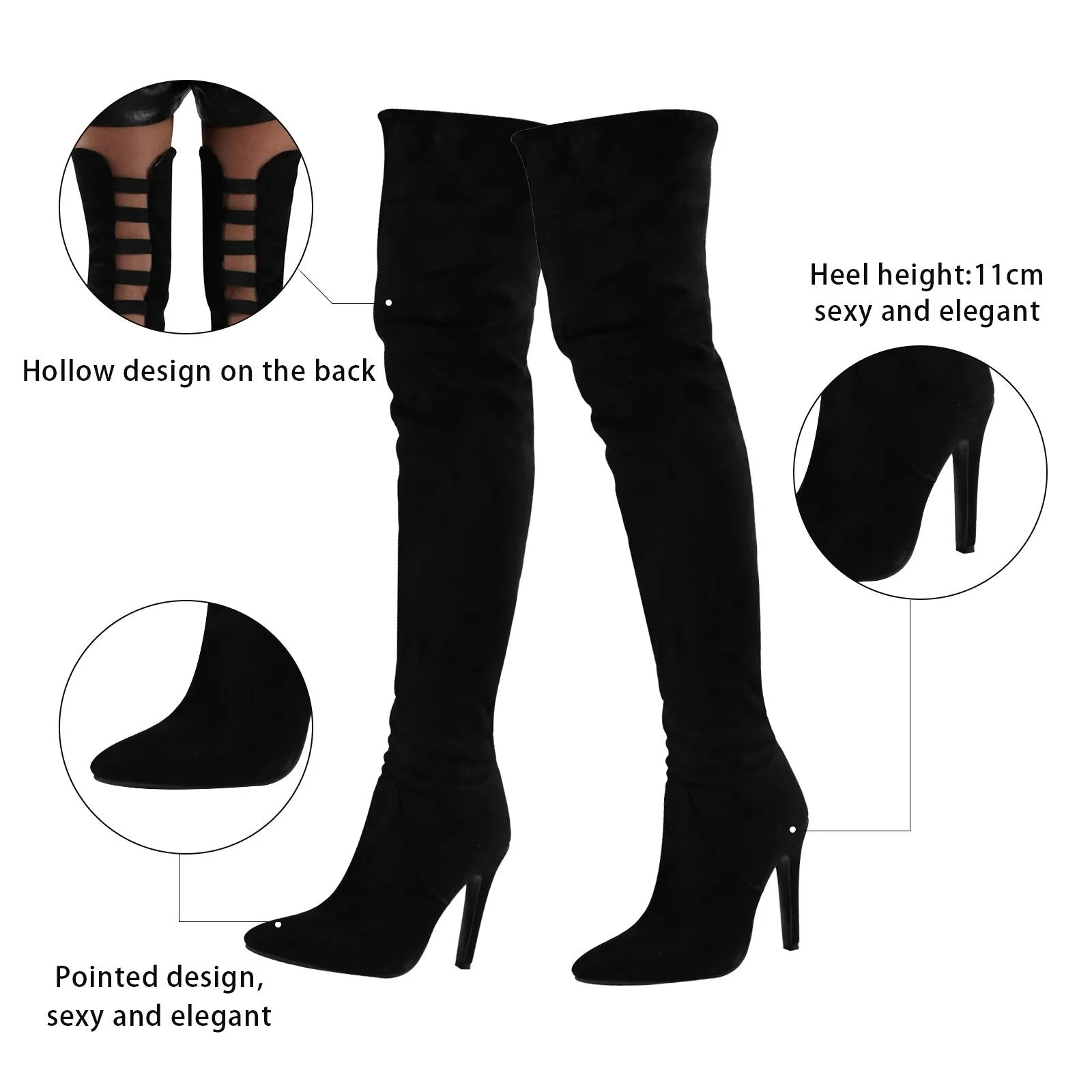 Funki Buys | Boots | Women's Over Knee Hollowed Out Boots