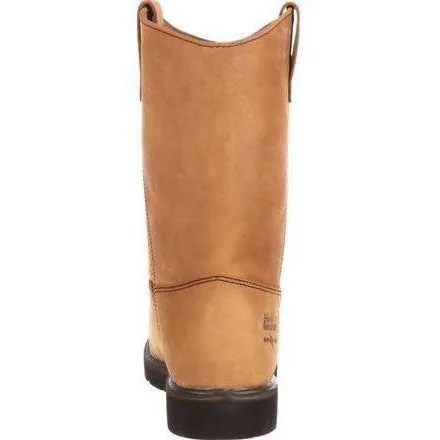 Georgia Men's Farm and Ranch Wellington Wedge Work Boot - Brown - G4432