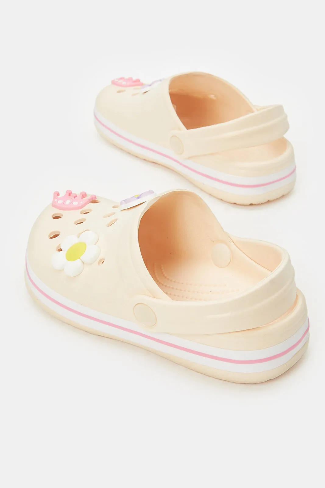 Girls Embossed Pink Clog