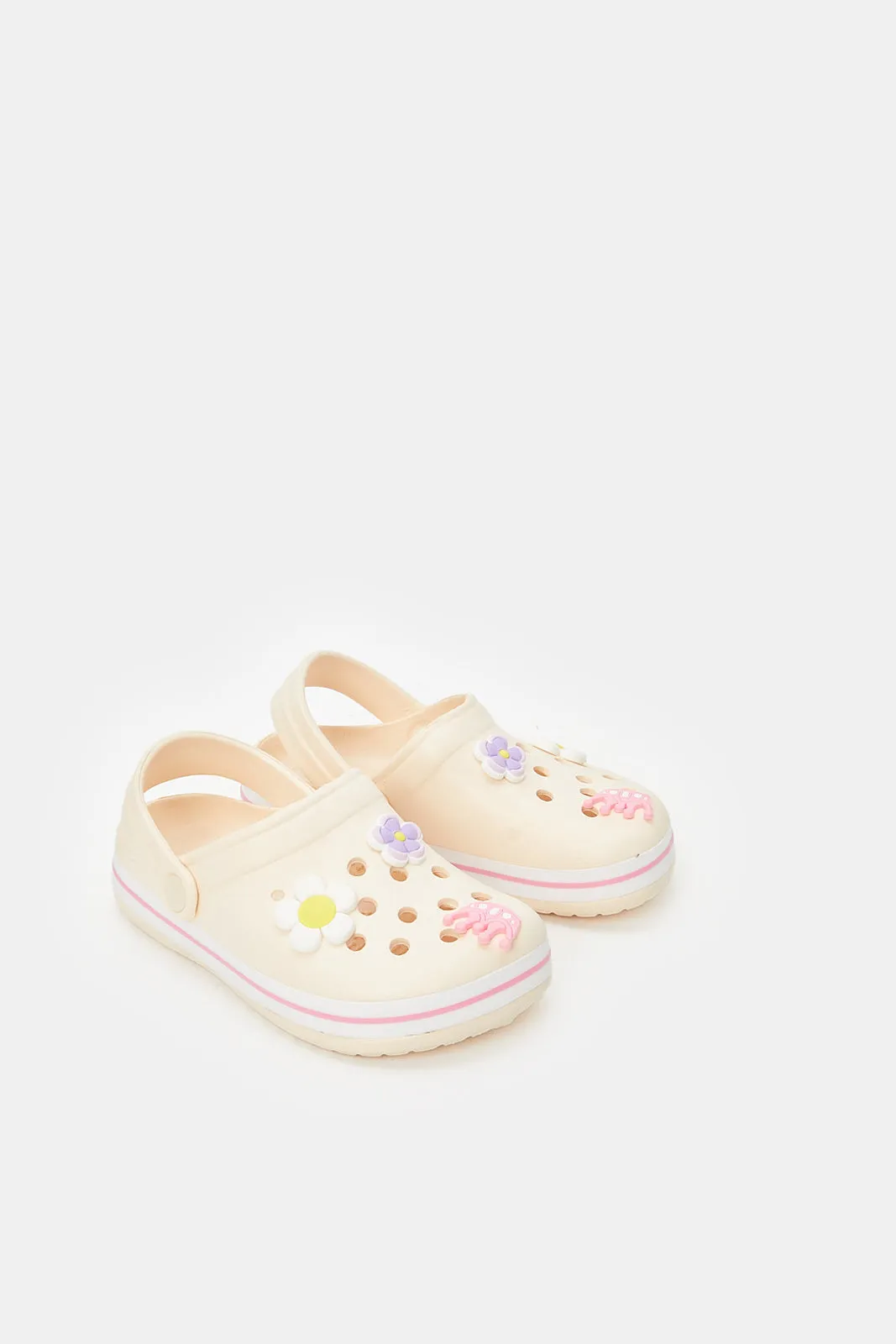 Girls Embossed Pink Clog