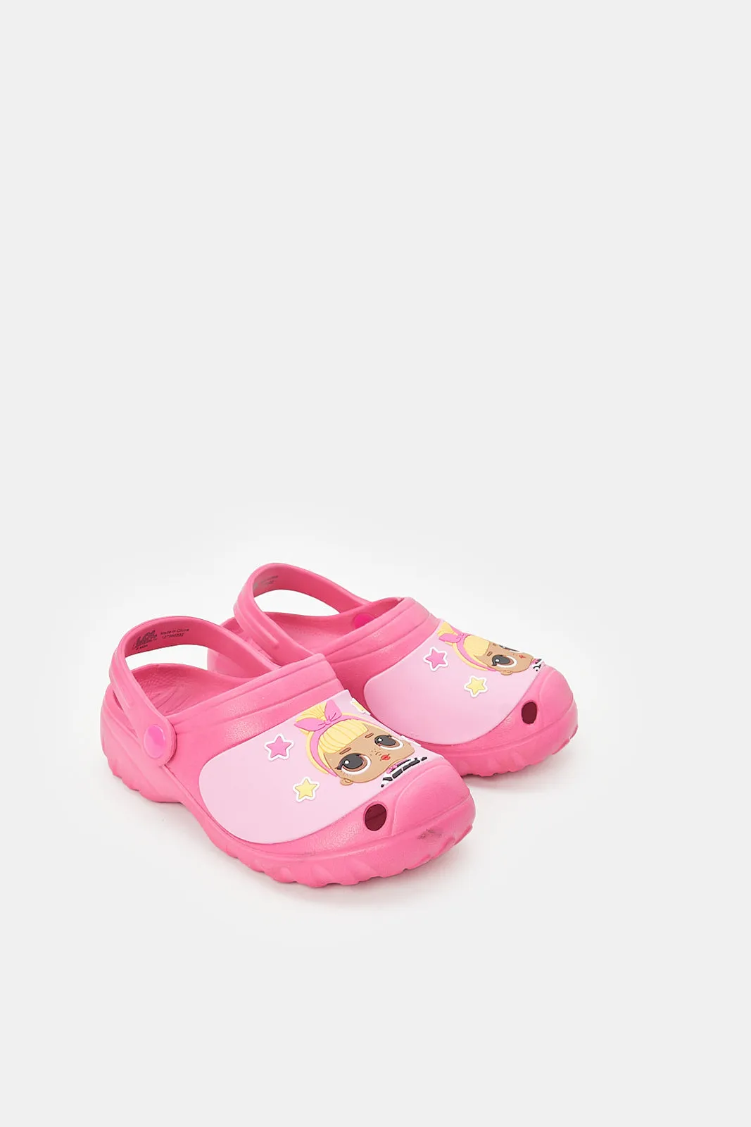 Girls Fuchsia Lol Clogs