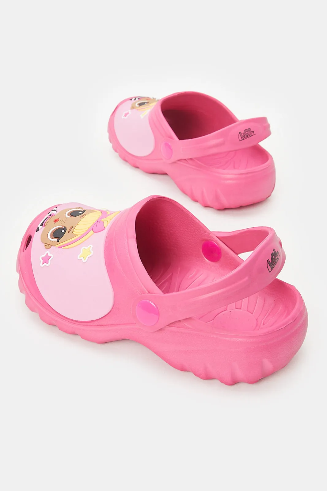 Girls Fuchsia Lol Clogs