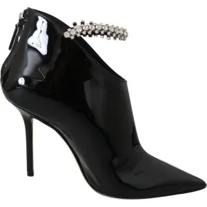 Jimmy Choo Elegant Black Patent Heeled Boots