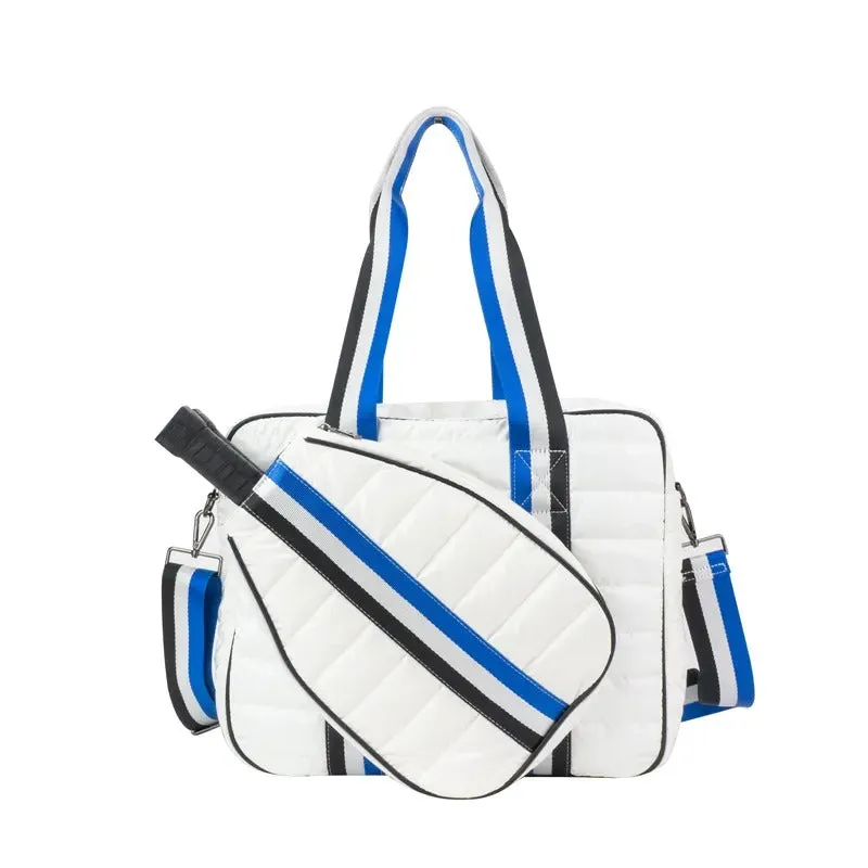 Keyo & Co. Luxury Pickleball Tote Bag | White