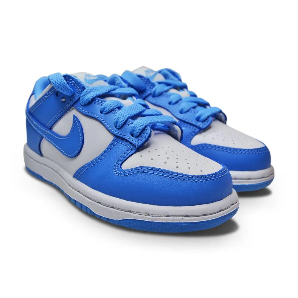 Kids Nike Dunk Low (PS) - CW1588 103 - White University Blue White