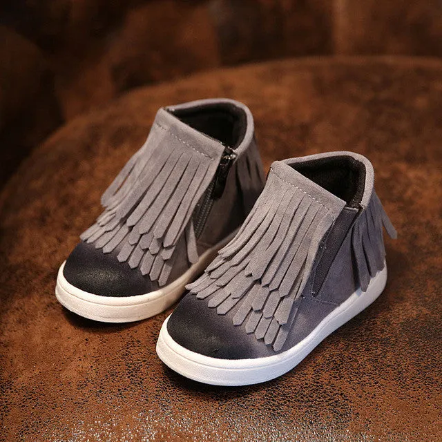 Kids Trainers Baby Shoes Girls Boys Boots 2016  Rubber Boot Baby Fashion Sport Shoes Superfly Original Tassel Shoes Comfortable