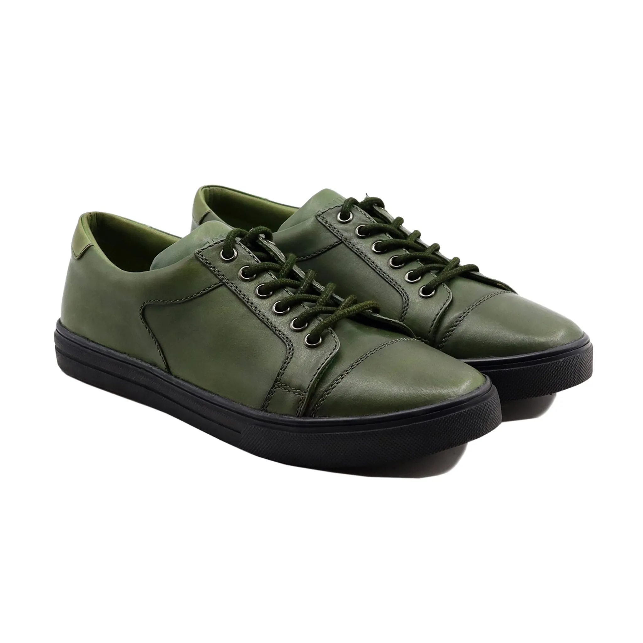 Kiev - Men's Green Calf Leather Jogger