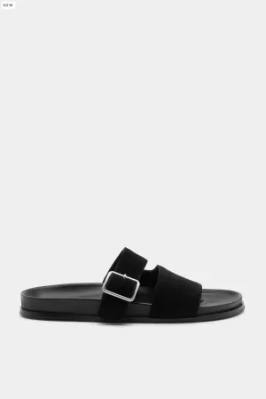 Kyah Suede Slide Black