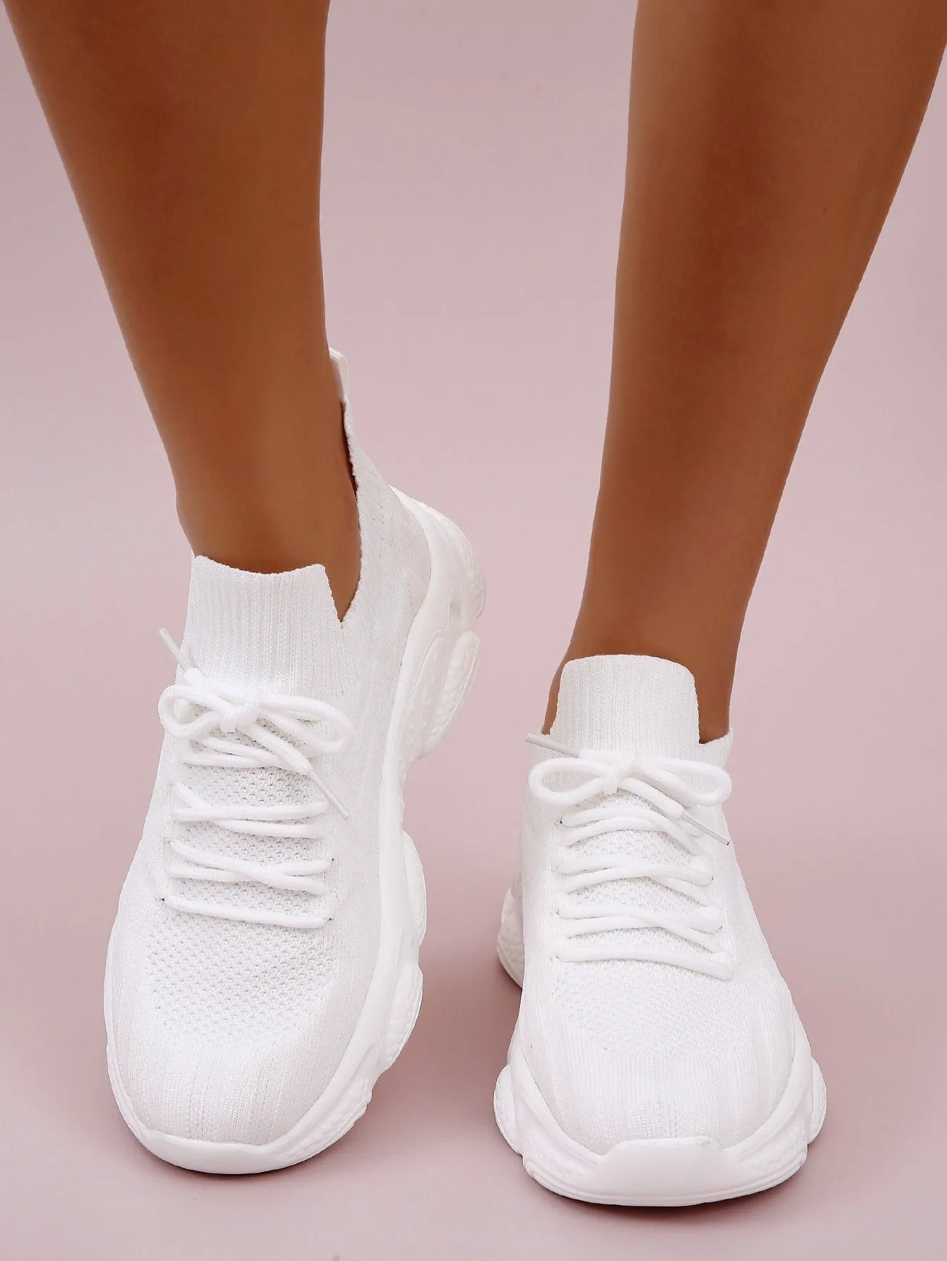 Lace-up Front Chunky Running Shoes