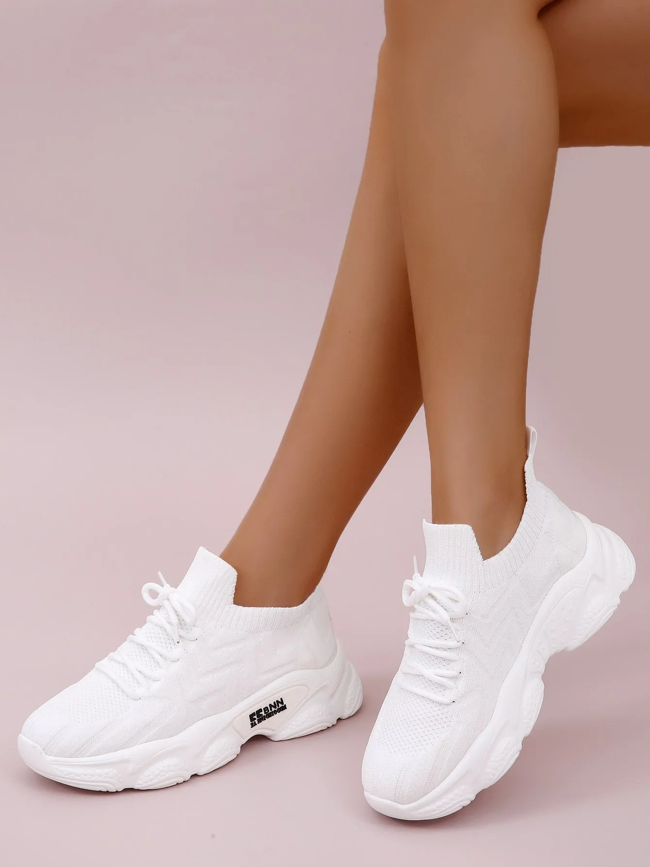 Lace-up Front Chunky Running Shoes