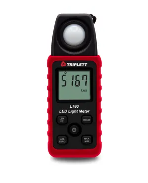 LED Light Meter : Measures Light Intensity 400K LUX, Verify OSHA Safety Requirements - (LT80)