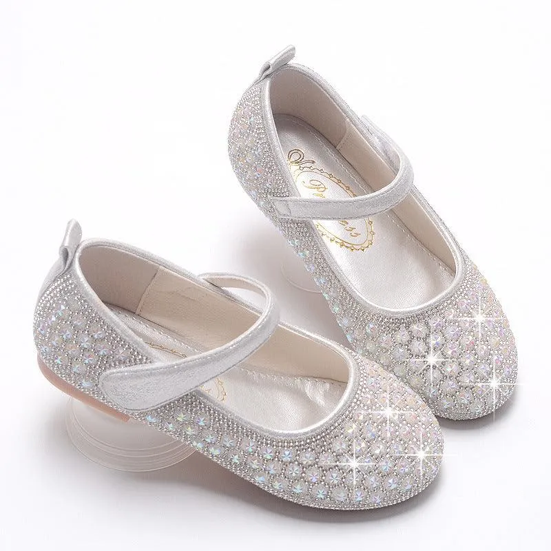 little girl crystal shoes baby performance shoes