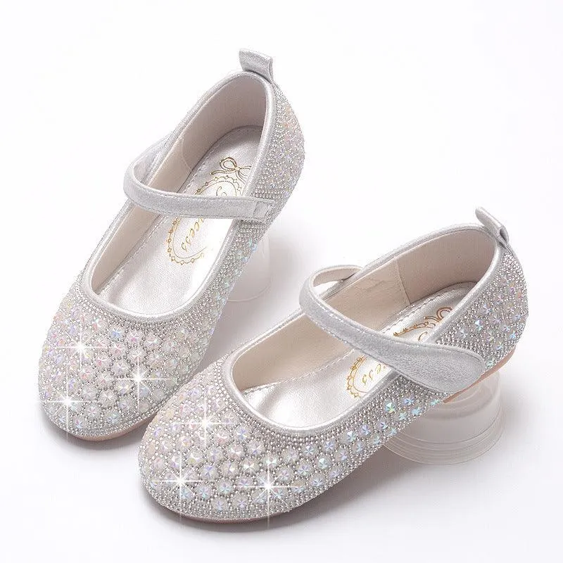 little girl crystal shoes baby performance shoes