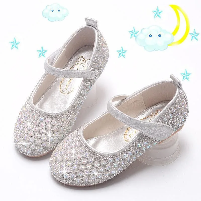 little girl crystal shoes baby performance shoes