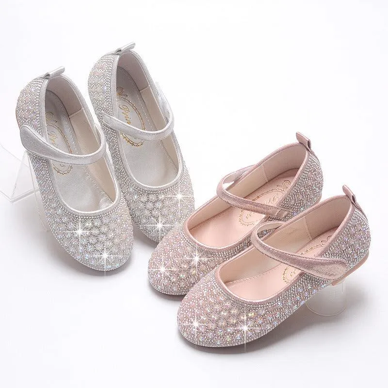 little girl crystal shoes baby performance shoes