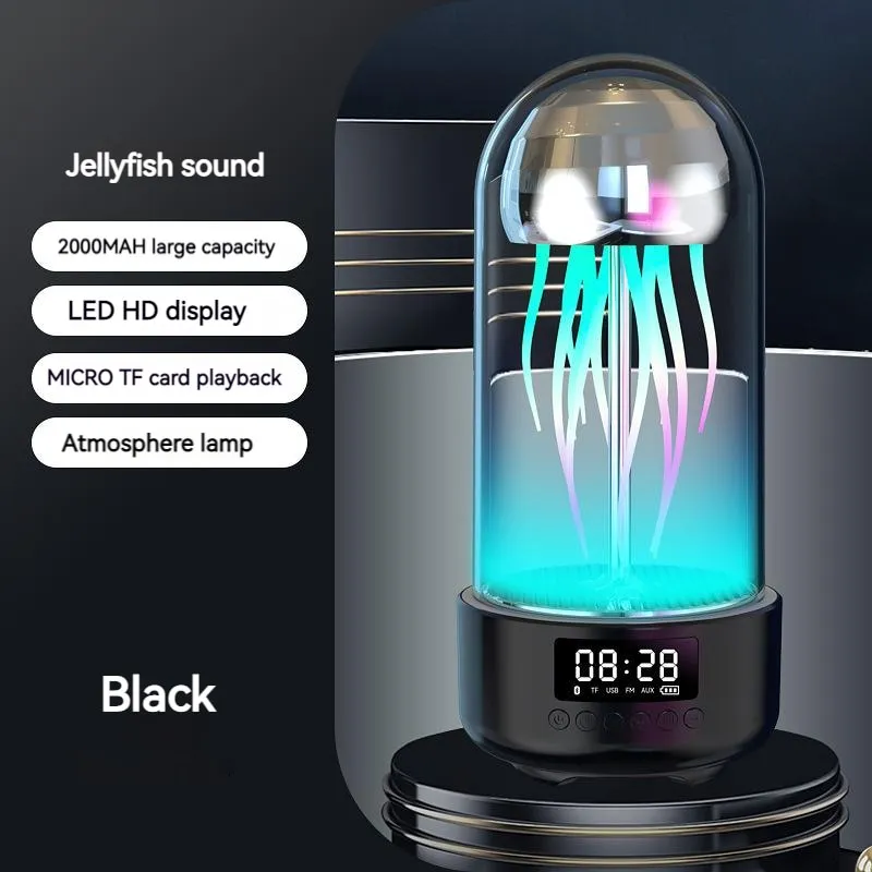 Luminous Colorful Jellyfish Lamp With Clock - Rechargeable