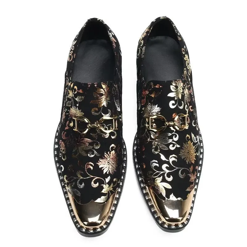 LuxeLeather Exotic Texture Slip-on Dress Shoes