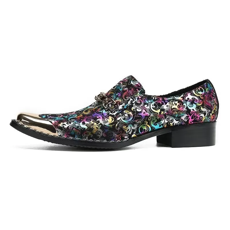 LuxeLeather Exotic Texture Slip-on Dress Shoes