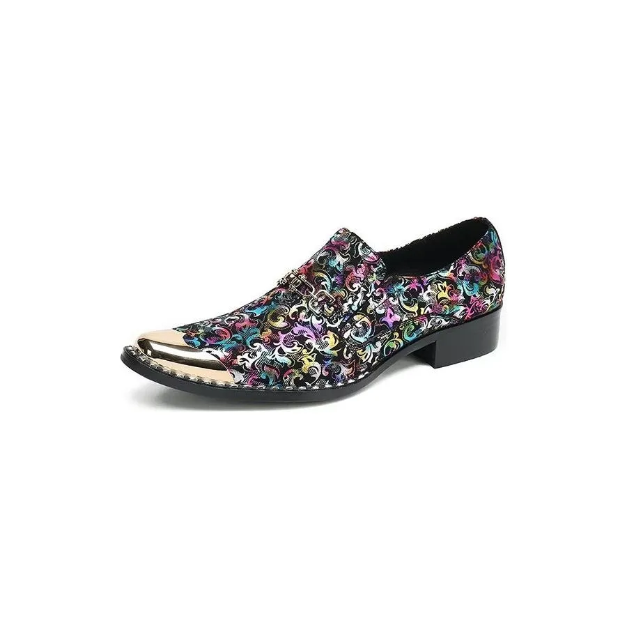 LuxeLeather Exotic Texture Slip-on Dress Shoes