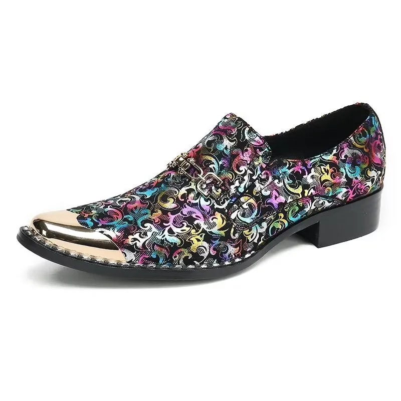 LuxeLeather Exotic Texture Slip-on Dress Shoes