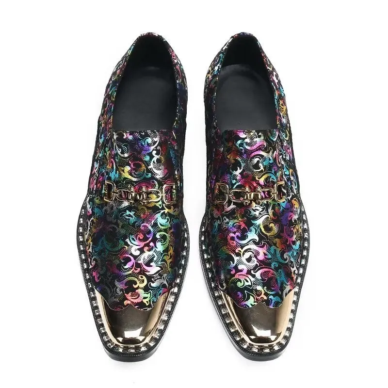 LuxeLeather Exotic Texture Slip-on Dress Shoes