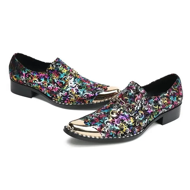 LuxeLeather Exotic Texture Slip-on Dress Shoes