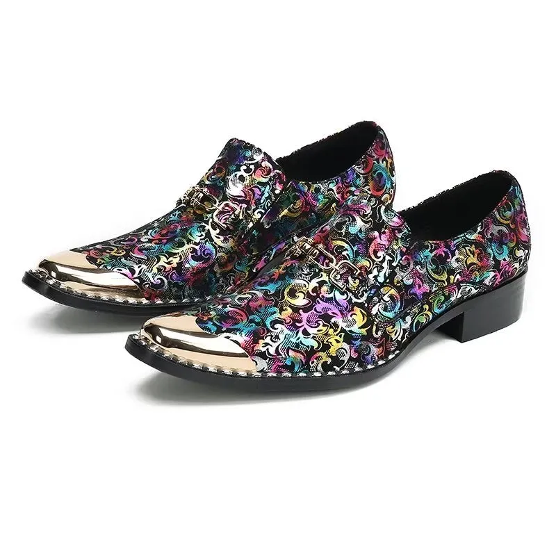 LuxeLeather Exotic Texture Slip-on Dress Shoes