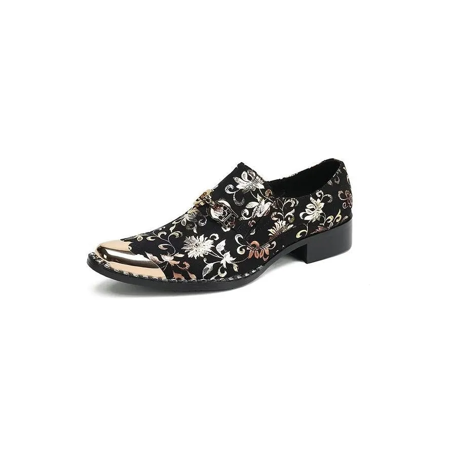 LuxeLeather Exotic Texture Slip-on Dress Shoes