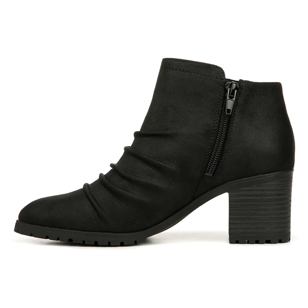 Maeve Ruched Zippered Ankle Booties