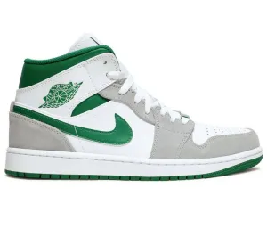 Men's Nike Air Jordan 1 Mid SE (Grey/Pine Green)