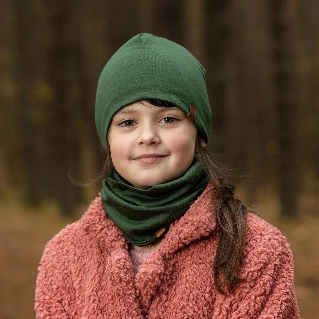 Merino Beanie - Dark Green