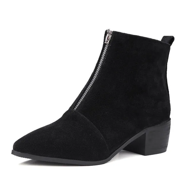 mid heels Ankle Chelsea boots