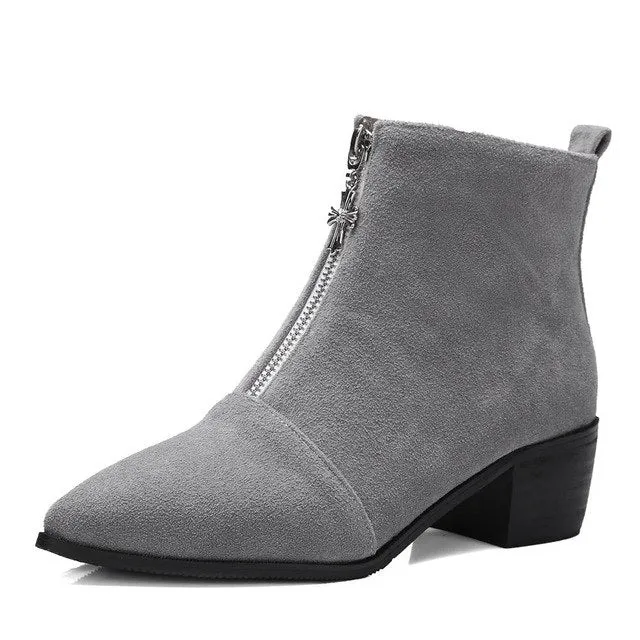 mid heels Ankle Chelsea boots