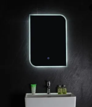 MORADABAD INTERNATIONAL Rectangle Wall Mounting Led Mirror with Bathroom,Light Mirror for Wash Besin,Size 18X24 inch|Mirror with Light 3 Tone (Cool White, Natural White, Warm White).