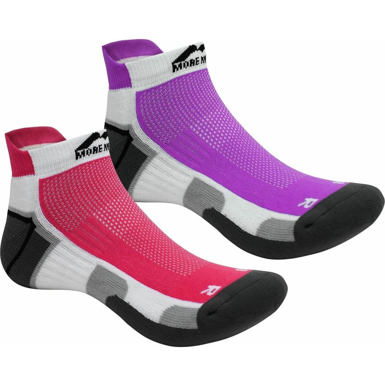 More Mile Miami Womens Running Socks 2 Pack