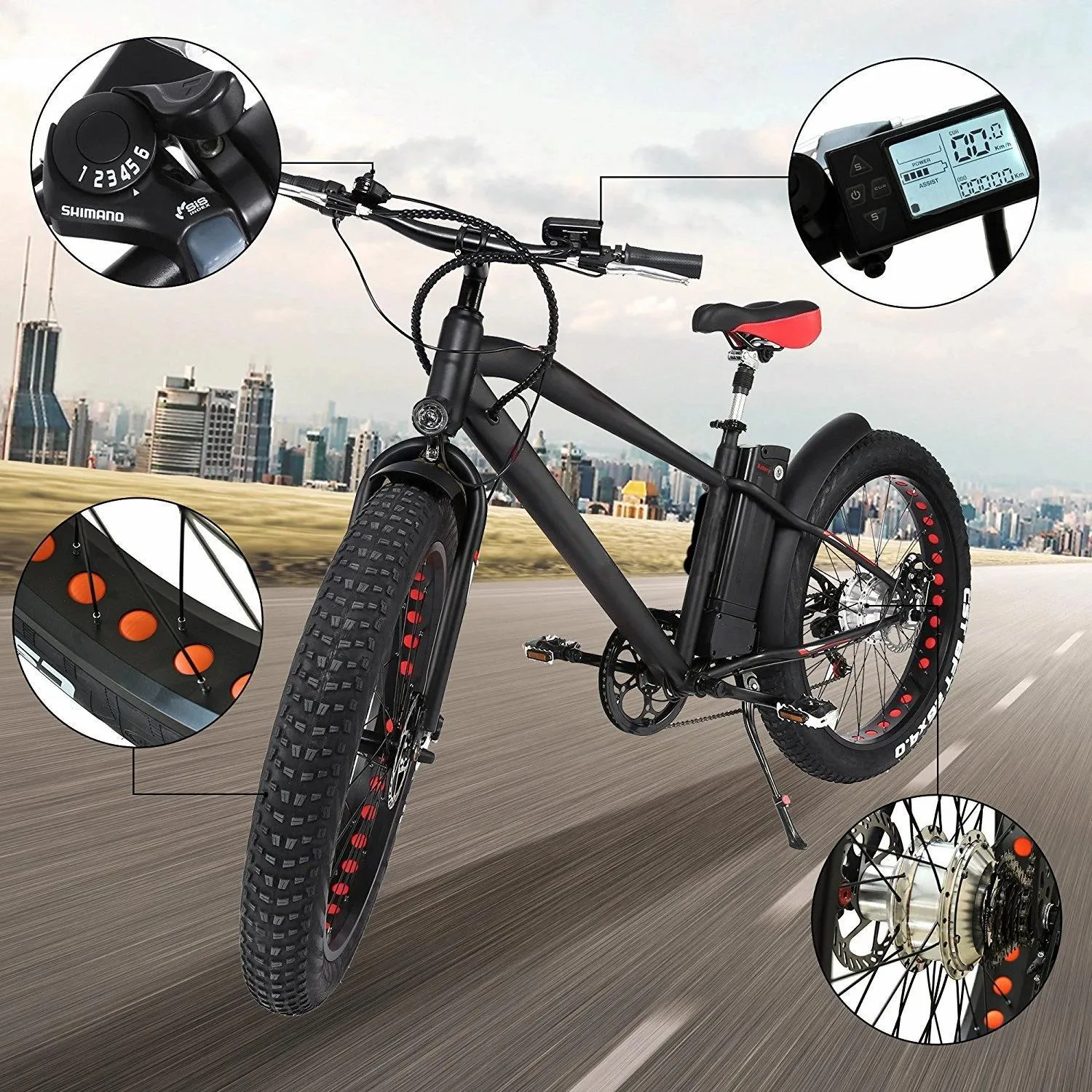 Nakto Cruiser 36V/10Ah 300W Fat Tire Electric Bike