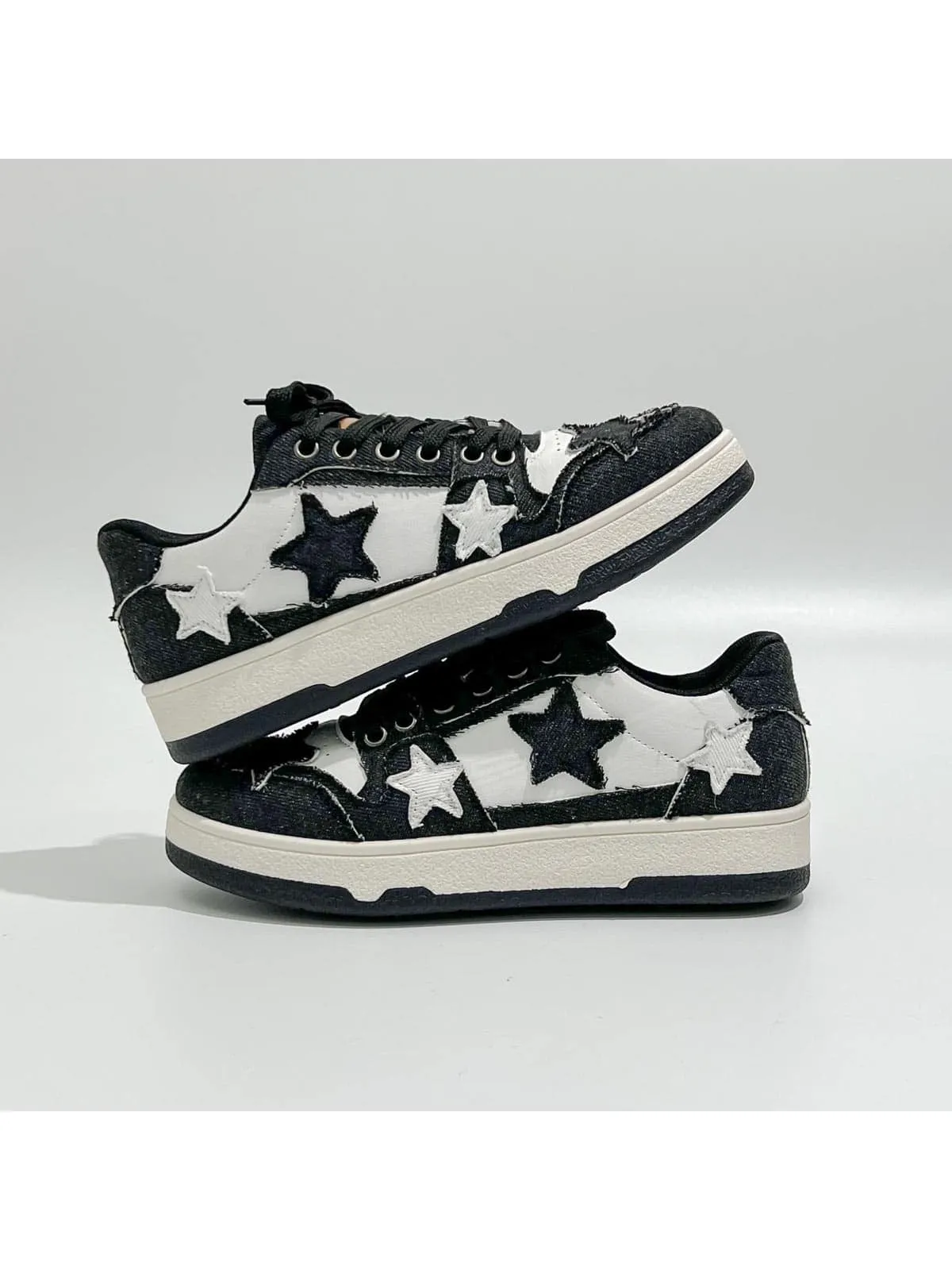 New Artistic Style Star Pattern Canvas Shoes for Women