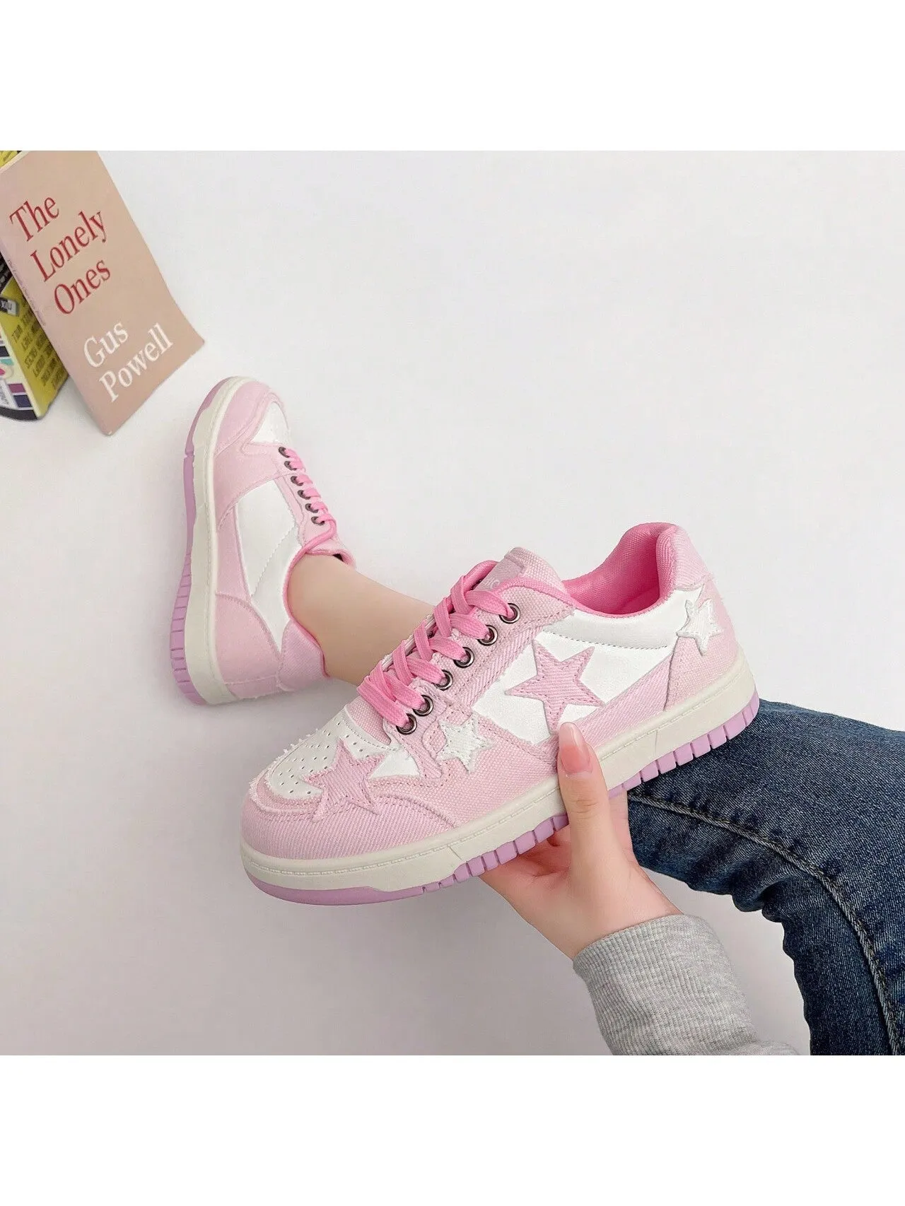 New Artistic Style Star Pattern Canvas Shoes for Women