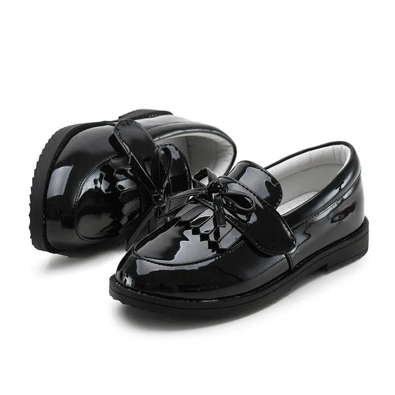 New Korean Black British Style Casual Shoes