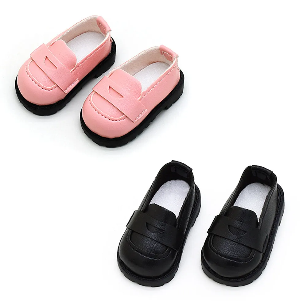 niannyyhouse 15cm 20cm Plush Doll Loafers 1/6BJD Leather Shoes 30cm Ball Jointed Dolls Dress Up