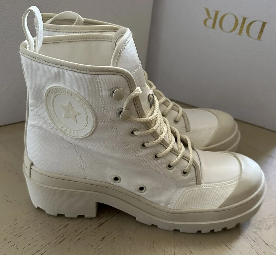 NIB $1290 CHRISTIAN DIORD-Rise Chunky Ankle Boots White 41/11