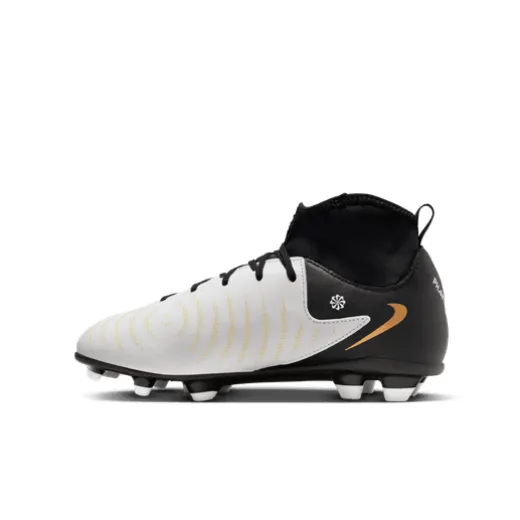 Nike Junior Phantom Luna II Club FG - White/Black/Metallic Gold