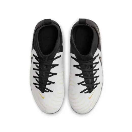 Nike Junior Phantom Luna II Club FG - White/Black/Metallic Gold