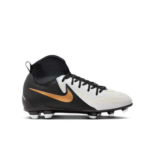 Nike Junior Phantom Luna II Club FG - White/Black/Metallic Gold