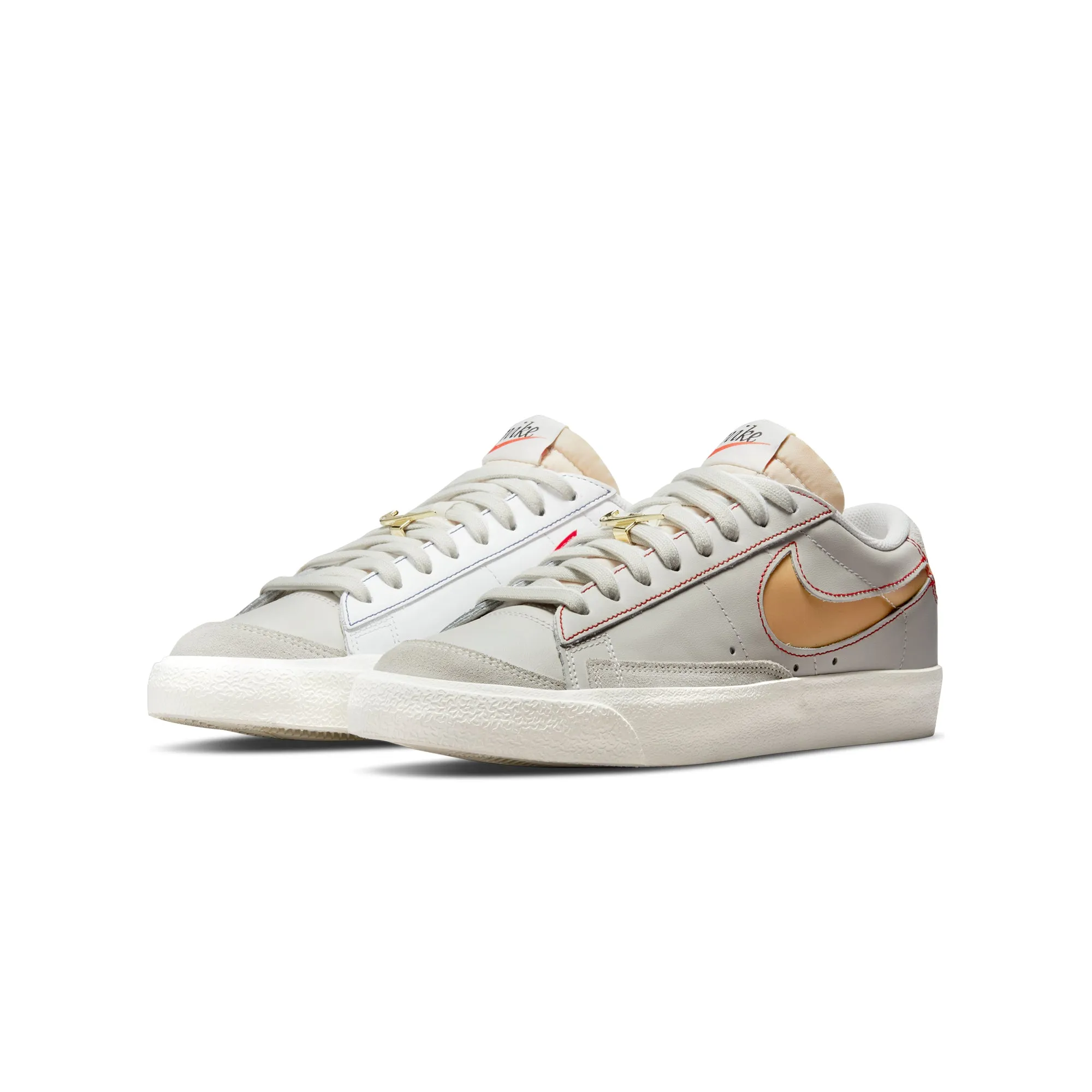 Nike Mens Blazer Low '77 PRM Shoes Light Bone/Summit White