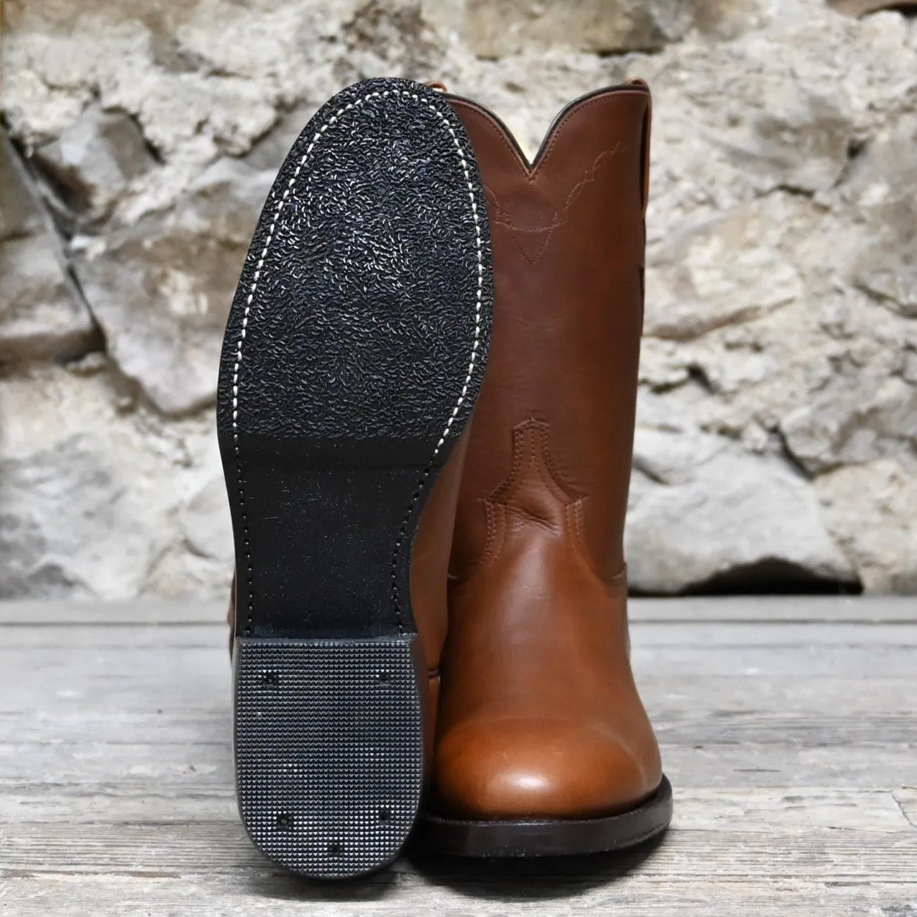 Nutted Calf Men's 9" Super Roper in Tobacco Waxy Retanned Leather