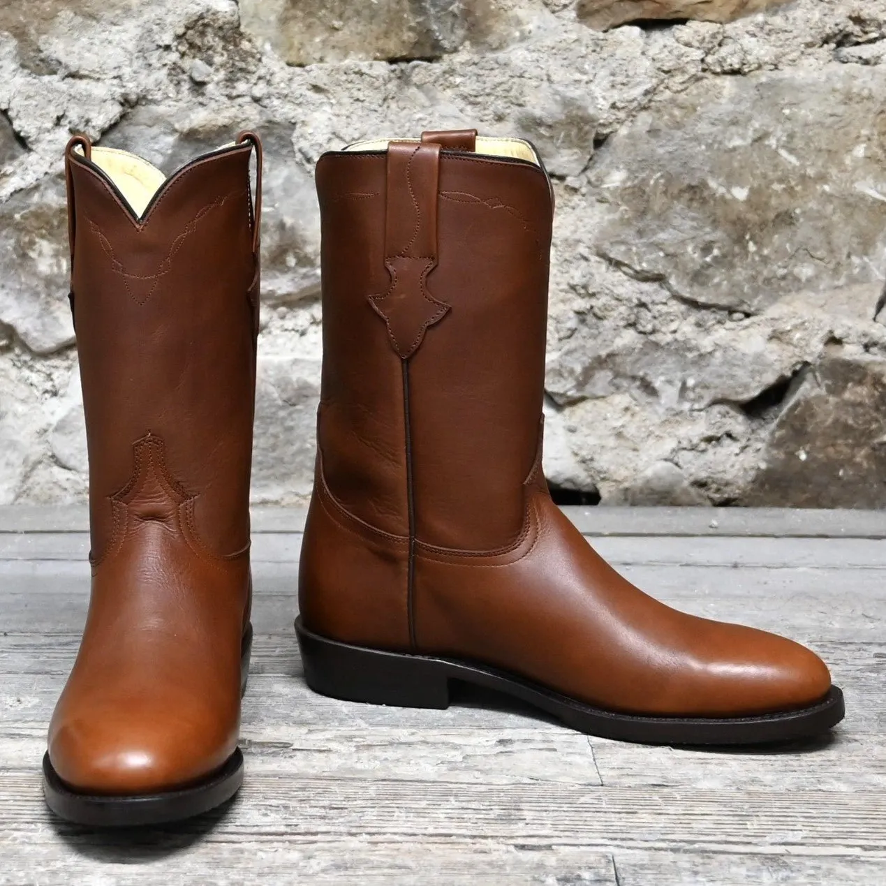 Nutted Calf Men's 9" Super Roper in Tobacco Waxy Retanned Leather