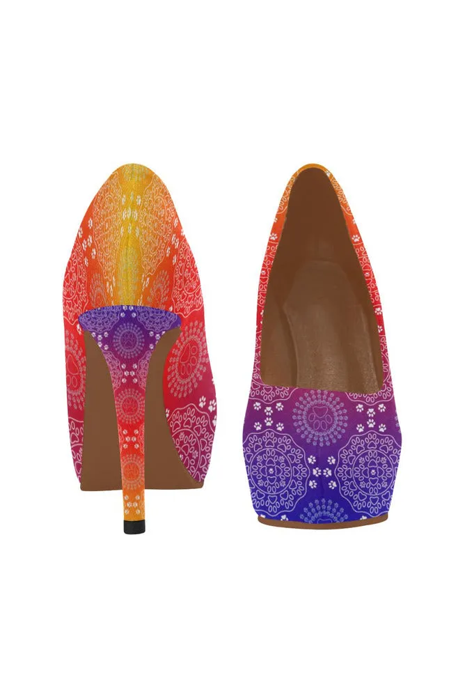 Paw Print Mandala Women's High Heels