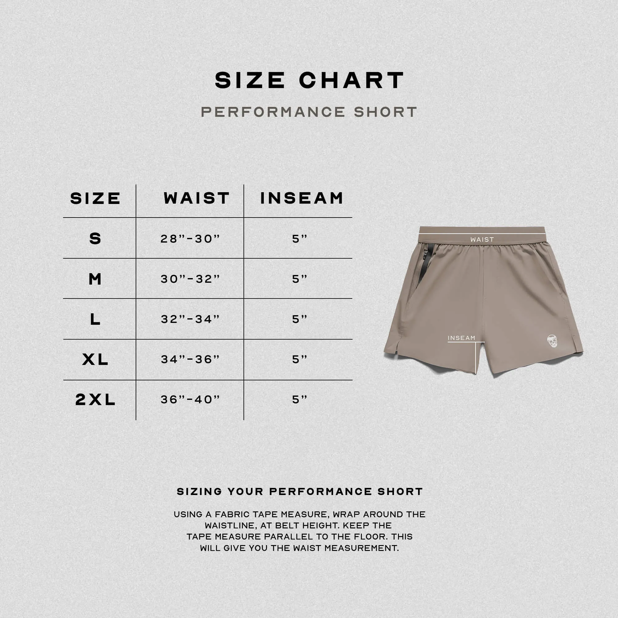 Performance Shorts - Taupe