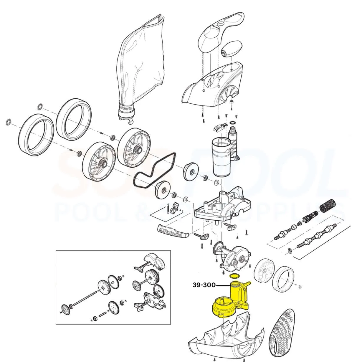 Polaris Water Management Assembly For 3900 Sport and P39 Cleaners | 39-300